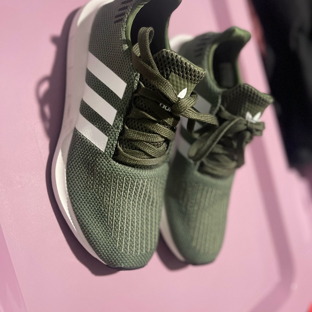 Adidas Olive Green Athletic Shoes